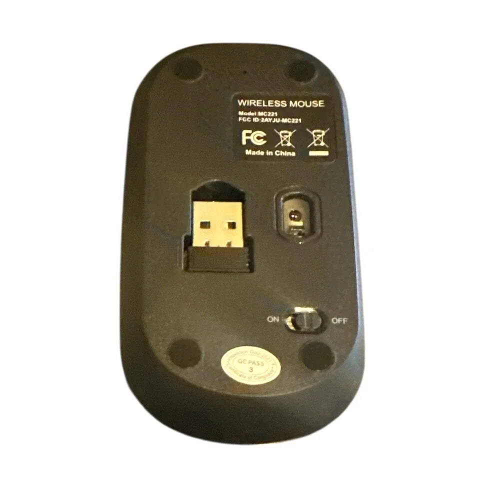 NEW Led Backlit Black Wireless Computer Mouse Rechargeable Model MC221